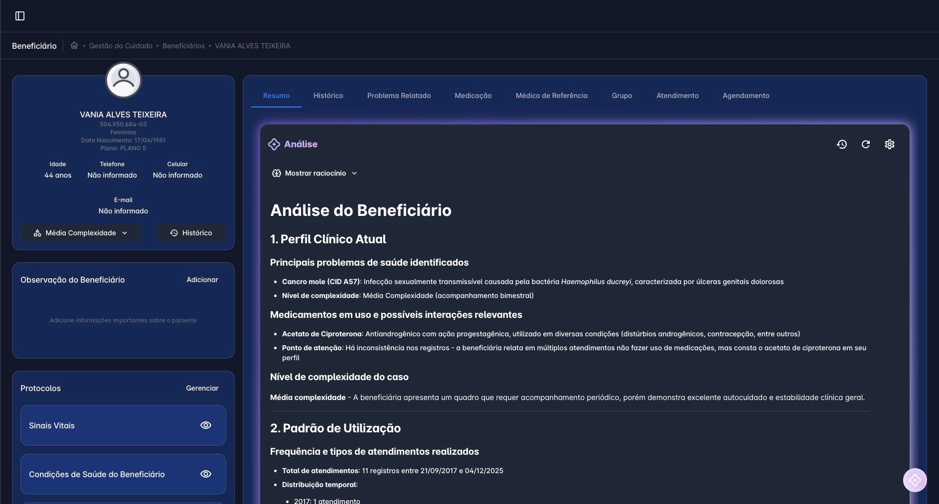 Visão 360° do Beneficiário